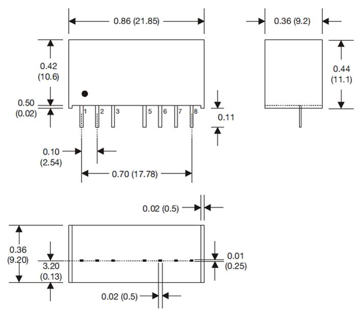 XP Power ITX2424SA ITX2424SA Isolated Through Hole DC/DC Converter 2:1 Input ITE 6 W 1 Output 24 V 250 mA
