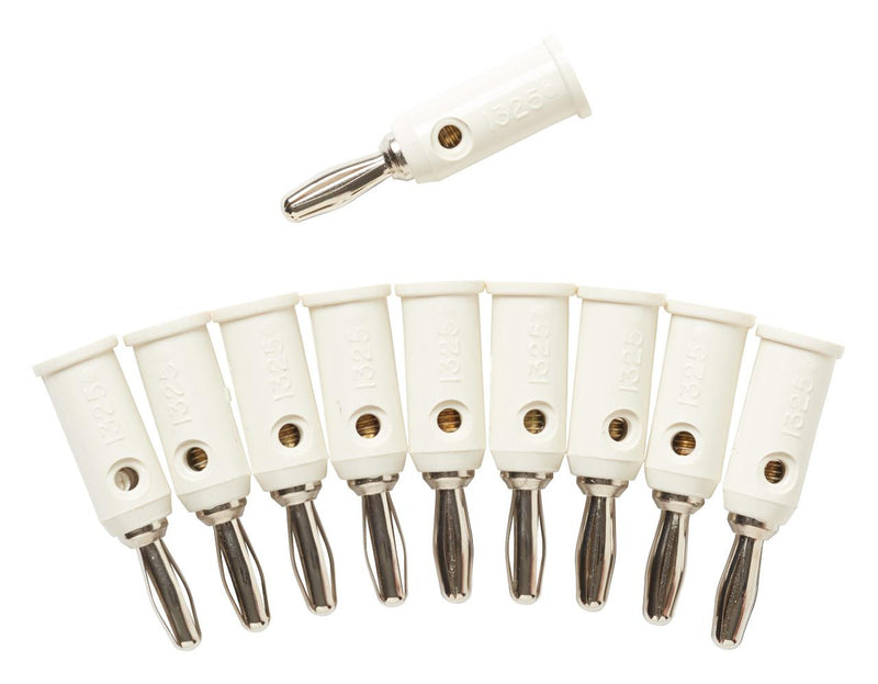 POMONA 1325-9 BANANA PLUG, 15A, SCREW, WHITE