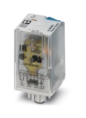 Phoenix Contact REL-OR3/LDP-24DC/3X21 Power Relay 3PDT 24 VDC 10 A REL-OR3/LDP Socket
