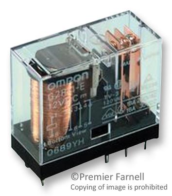 Omron G2R-2 AC12 BY OMI G2R-2 OMI Power Relay Dpdt 12 VAC 5 A G2R Through Hole Non Latching