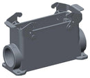 TE Connectivity T1470242232-000 T1470242232-000 Heavy Duty Connector Base Bulkhead Mount Side Entry Aluminium Alloy Body 2 Lever H24B