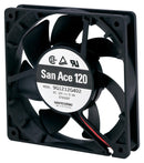 Sanyo Denki 9G1224E401 DC Axial Fan 24 V Square 120 mm 25 Ball Bearing 115 CFM