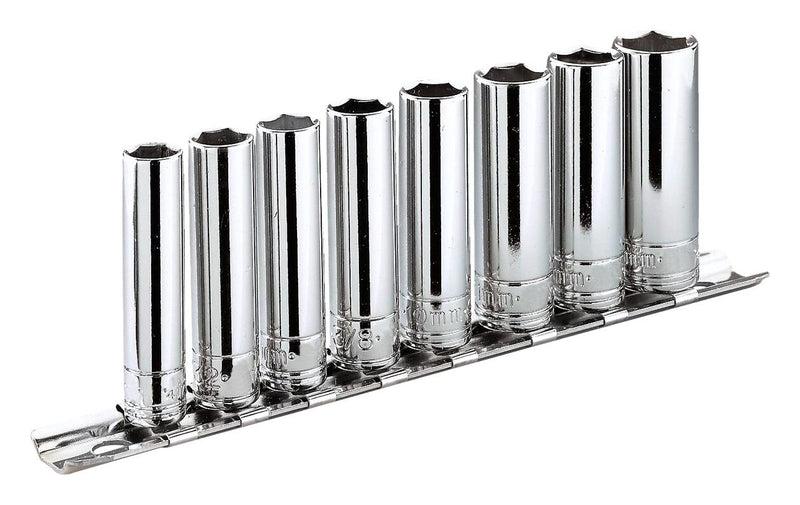 Facom RL.40E Socket Set 8 x 1/4" Long-Reach Metric 6 Point 3.2/4/5/5.5/6/7/8/9mm RLA Sockets