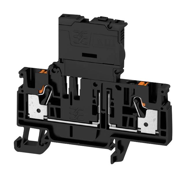 Weidmuller 2429870000 Fused Terminal Block 2 Ways 26AWG to 12AWG 4 mm&Acirc;&sup2; Push In 6.3 A 250 V