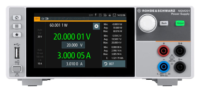Rohde & Schwarz NGM201 Bench Power Supply Programmable 1 Output 0 V 20 3 A