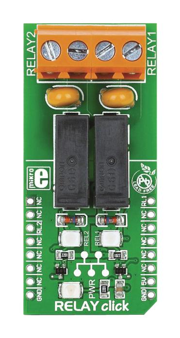 Mikroelektronika MIKROE-1370 Add-On Board Click Connectivity Relay Mikrobus