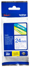 Brother TZE-253 Label Printer Tape Adhesive-Laminated Blue on White 8 m