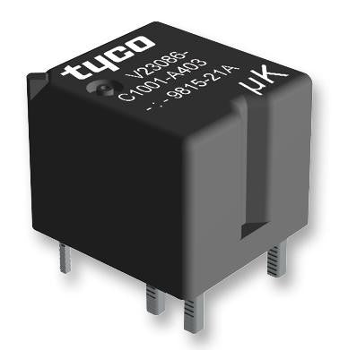 TE CONNECTIVITY V23086C1001A403 Automotive Relay, SPDT, 12 VDC, 30 A, Micro Relay K Series, Through Hole, Solder