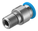 Festo QS-1/8-8-I Pneumatic Fitting Push-In R1/8 14 bar 8 mm Brass QS