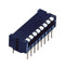Nidec Copal Electronics CFP-0801MC DIP / SIP Switch 8 Circuits Piano Key Through Hole 8PST-NO 6 V 100 mA