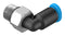 Festo QSML-M7-4 Pneumatic Fitting Push-In L-Fitting M7 14 bar 4 mm PBT (Polybutylene Terephthalate) Qsml