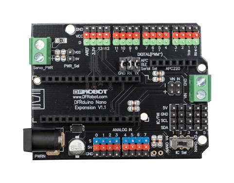 Dfrobot DFR0012 DFR0012 Expansion Board Gravity Nano I/O Shield Arduino Nano/DFRduino V3 &amp; V4/Bluno Boards