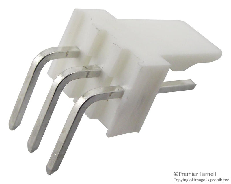 MOLEX 22-05-7038 Wire-To-Board Connector, Right Angle, 2.54 mm, 3 Contacts, Header, KK 7395 Series, Through Hole