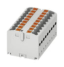 Phoenix Contact PTFIX 18X25 WH Panel Mount Barrier Terminal Block 24 A 500 V 18 Pole 9 Push In 12 AWG