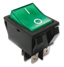 E-SWITCH R5BBLKGRNFF2 Switch Rocker Dpst 20A 125VAC Green