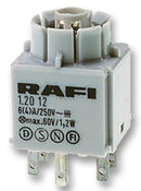 RAFI 1.20.122.042/0000 Contact Block, Standard, 2NO, 6 A, 250 V, 2 Pole
