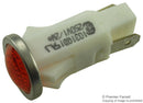 VCC (VISUAL Communications COMPANY) 1031QD1 Neon Indicator Non-Relampable 250 VAC Quick Connect Red 12.7 mm Dome