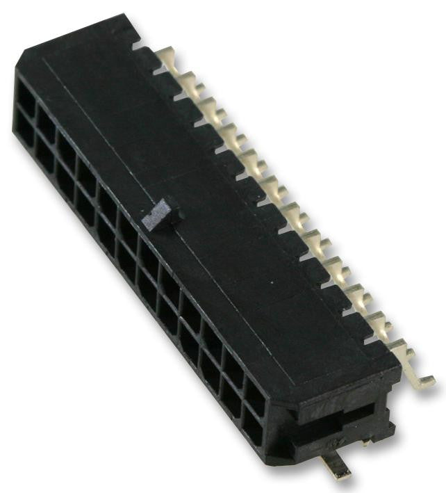 MOLEX 43045-2009 Micro-Fit 3.0 Header, SMT, 2 Row, Right Angle, with Solder Tab, 20 Way, Glow Wire Compatible