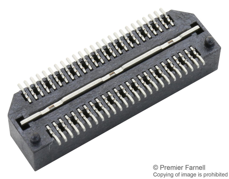 Samtec QTS-025-01-L-D-A Mezzanine Connector High-Speed Ground Plane Header 0.635 mm 2 Rows 50 Contacts Surface Mount