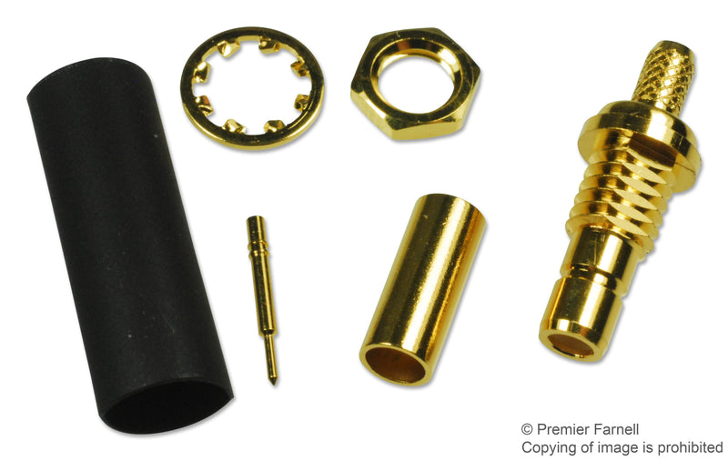 AMPHENOL RF 142191 CONNECTOR, SMB, JACK, 50 OHM, PANEL