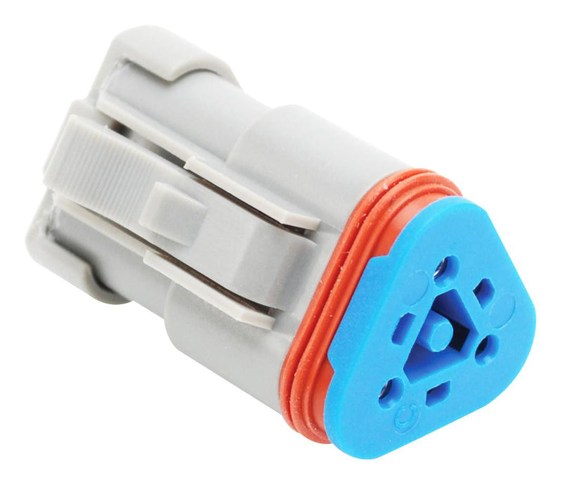 AMPHENOL SINE/TUCHEL AT06-3S-RJ120 PLUG HOUSING, 3POS, THERMOPLASTIC, GREY
