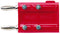 Pomona MDP-X MDP-X Double Banana Plug With Isolation Solder Terminals Red