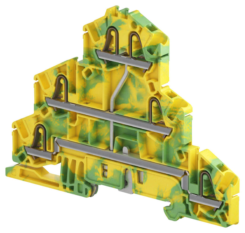 Entrelec - TE Connectivity 1SNK705550R0000 DIN Rail Mount Terminal Block 6 Ways 26 AWG 12 2.5 mm&sup2; Push In