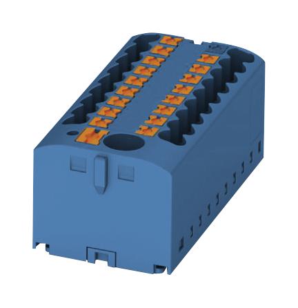 Phoenix Contact PTFIX 6/12X25 BU Panel Mount Barrier Terminal Block 24 A 500 V 13 Pole 6 Push In 12 AWG
