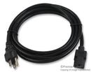 Multicomp SPC13262 Power Cord NEMA5-15P/IEC 7.5FT 13A Black