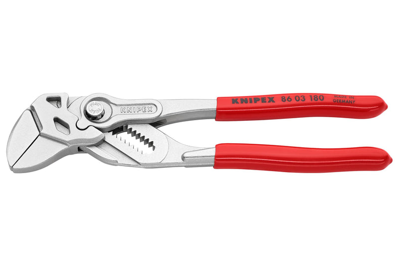 Knipex 86 03 180 180mm Adjustable Pliers Wrenches With Parallel Jaws and Plastic Coated Handles