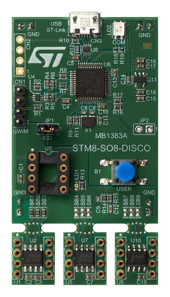 Stmicroelectronics STM8-SO8-DISCO Evaluation Board STM8 Discovery Kit STM8S/L Value Line Mcus SO-8 Packages