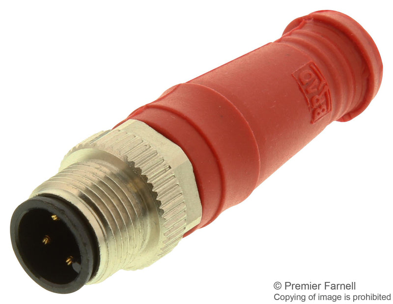 Molex 120076-8034 Sensor Connector 120076 Series M12 Plug 4 Contacts Solder Pin Straight Cable Mount
