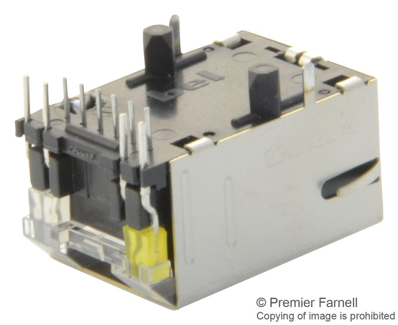 BEL Magnetic Solutions 08B0-1X1T-36-F Modular Connector RJ45 Jack 1 x (Port) 8P8C Cat5 Through Hole Mount