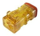 Deutsch - TE Connectivity DT06-2S-SDT-CE27 Automotive Connector Housing Transparent Thin Wall End Cap DT Plug 2 Ways