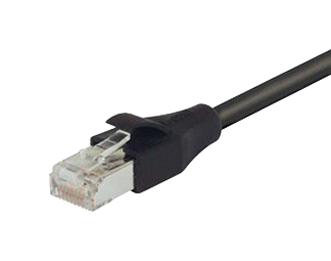 L-COM TRD695SCR-BLK-7 Ethernet Cable Cat6 2.13 m 7 ft RJ45 Plug to Black TRD695SCR Series New