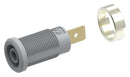 Tenma 72-14178 Banana Test Connector Jack Panel Mount 36 A 1 kV Gold Plated Contacts Grey