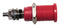 Mueller Electric BU-31607-2 Banana Test Connector Jack Panel Mount 45 A 1 kV Nickel Plated Contacts Red