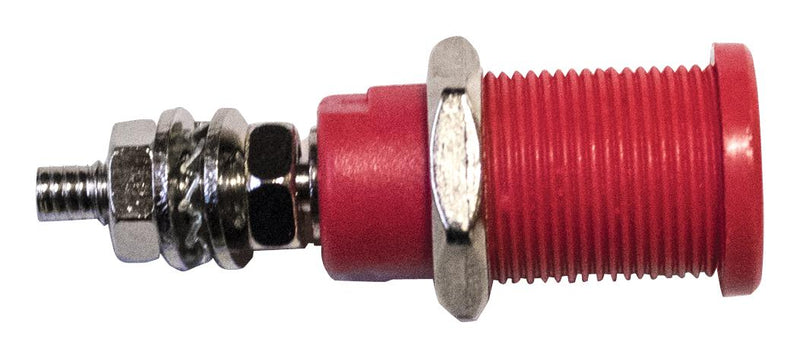 Mueller Electric BU-31607-2 Banana Test Connector Jack Panel Mount 45 A 1 kV Nickel Plated Contacts Red