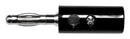 Mueller Electric BU-00249-0 Banana Test Connector Plug Cable Mount 15 A Nickel Plated Contacts Black