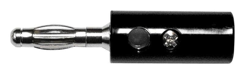 Mueller Electric BU-00249-0 Banana Test Connector Plug Cable Mount 15 A Nickel Plated Contacts Black