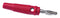 Mueller Electric BU-32616-2 Banana Test Connector Plug Cable Mount 24 A 60 VDC Nickel Plated Contacts Red