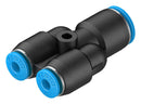 Festo QSY-8-4 Pneumatic Fitting Push-In Y-Fitting 14 bar 8 mm PBT (Polybutylene Terephthalate) QSY