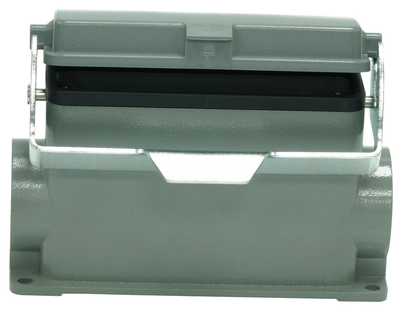 Multicomp PRO MP009426 Heavy Duty Connector Base Bulkhead Mount Side Entry Aluminium Body 1 Lever 24B