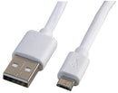 PRO Signal PSG91568 USB Cable Type A Plug to Micro B 1 m 3.28 ft 2.0 White
