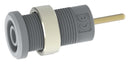 Tenma 72-14196 Banana Test Connector Jack Panel Mount 36 A 1 kV Gold Plated Contacts Grey