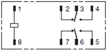 Omron G2RL-24 DC24 G2RL-24 DC24 General Purpose Relay G2RL Series Power Non Latching Dpdt 24 VDC 8 A