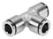 Festo NPQH-T-Q12-Q10-P10 Pneumatic Fitting Push-In T-Fitting 20 bar 12 mm Brass Npqh