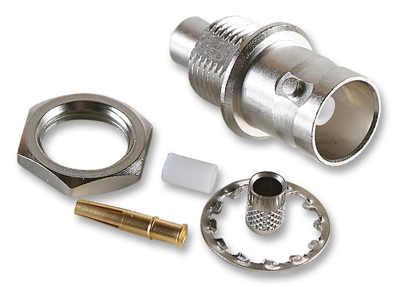 Radiall R142306503 RF / Coaxial Connector BNC Straight Bulkhead Jack Crimp 75 ohm RG179 RG187