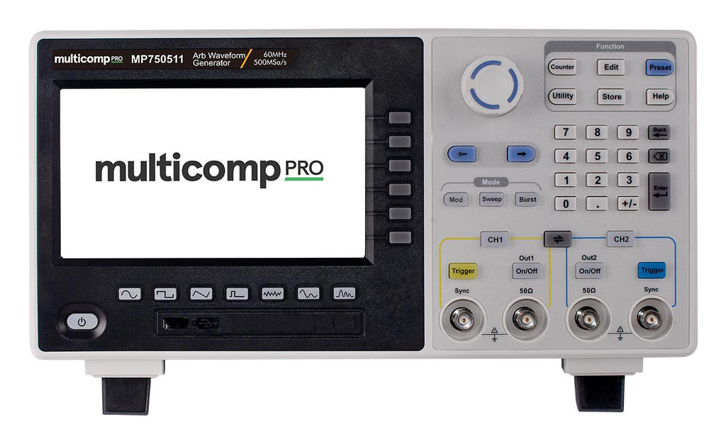 Multi Comp Labelled Multicomp PRO MP750511 2-Channel Arbitrary Waveform Generator 60MHz ...