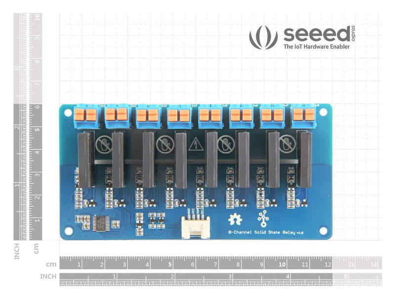 Seeed Studio 103020136 Solid State Relay Board With Cable &amp; Acrylic Shell 8 Channel 5 V Arduino